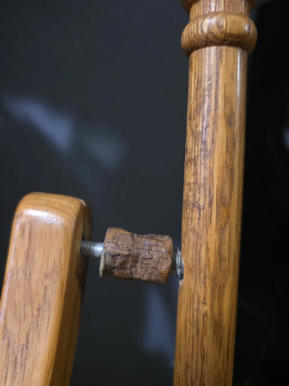 Vintage-Style Wooden High Chair in Honey Brown